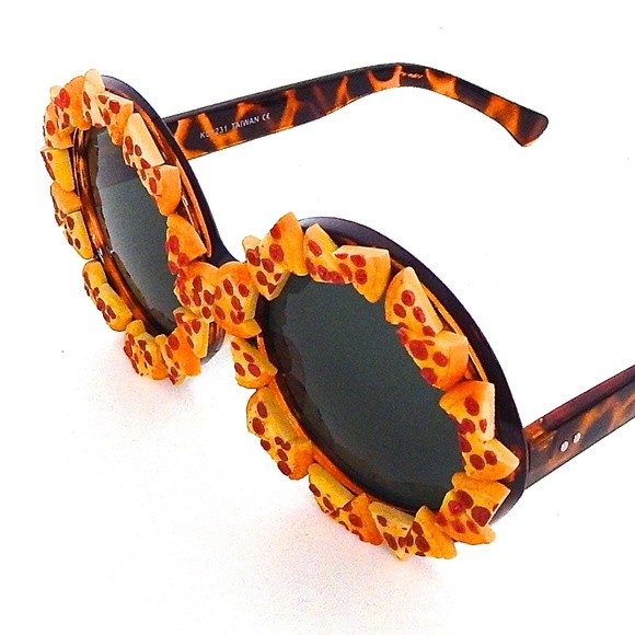 PIZZA PARTY PEPPERONI SLICE DONOVAN GLASSES NEW